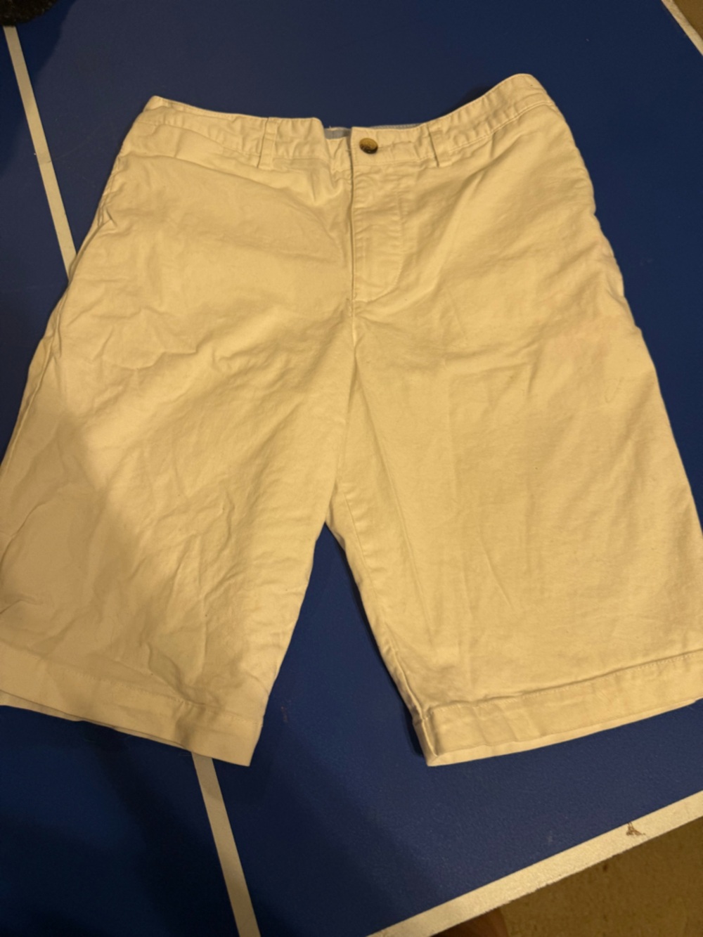 Boys Polo by Ralph Lauren White Flat-Front Cotton Shorts